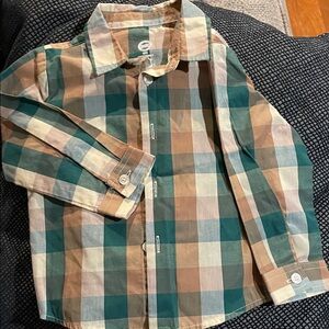 Wonder Nation Multicolor Plaid Kids Shirt